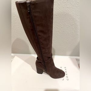 LC by Lauren Conrad brown knee high heeled boots NWT.